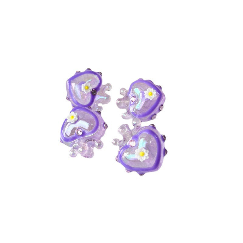 Wholesale 5PCS Straight Hole Glass Loose Beads