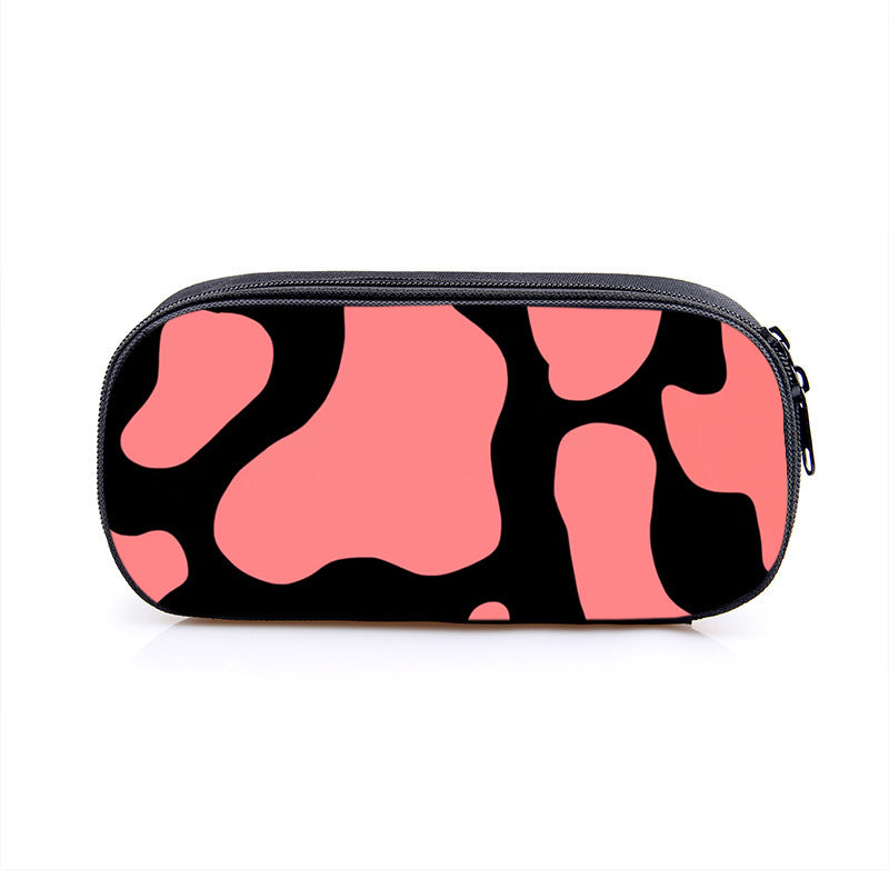Wholesale Cow Pattern Series Simple Polyester Pencil Case
