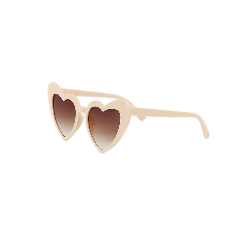 Wholesale  Heart-Shaped Lenses, Special-Shaped Heart-Shaped Sunglasses, Fashionable Peach Heart Sunglasses, Trendy Women's Party Cat-Eye Glasses