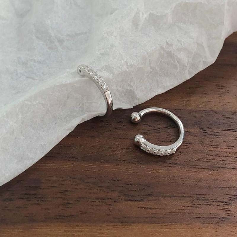 Wholesale Zircon Round Copper Ear Clips