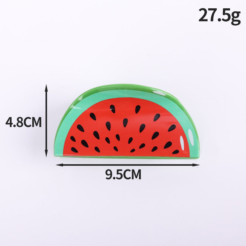 Wholesale PVC Korean Style Fruit Hair Clips Cute Lemon Strawberry Claw Clip For Everyday Styling Gift