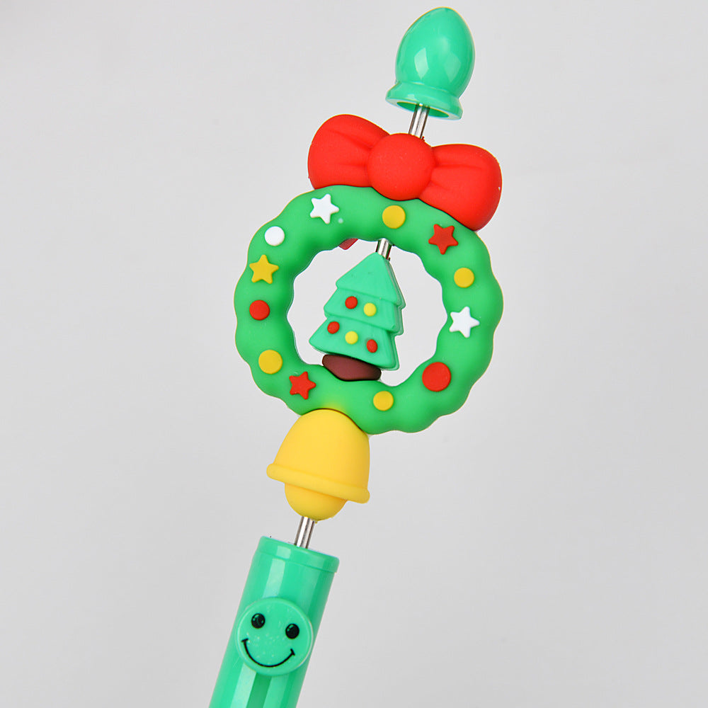 Wholesale 4piece Christmas series beaded gel pen