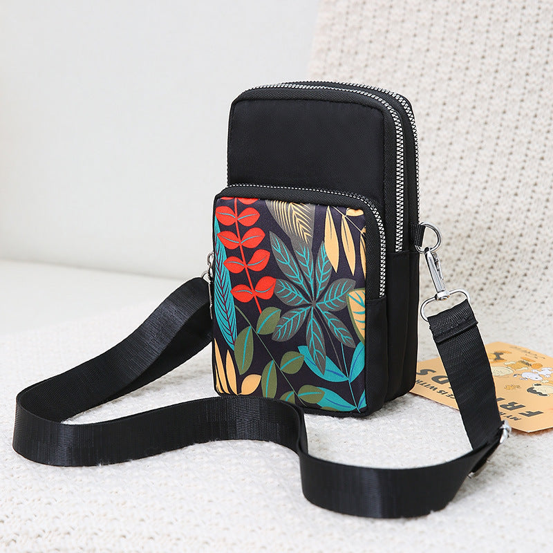 Wholesale Nylon Cell Phone Coin Purse National Style Diagonal Bag