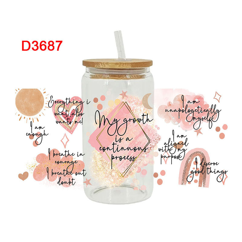 Wholesale Colorful Phrases Mother's Day Series 16oz Cup UV DTF Wraps