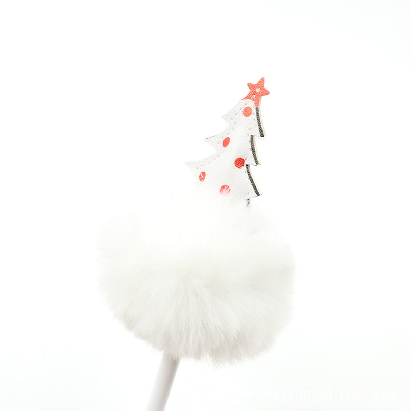 Wholesale Christmas Tree Shape Hair Ball Pen