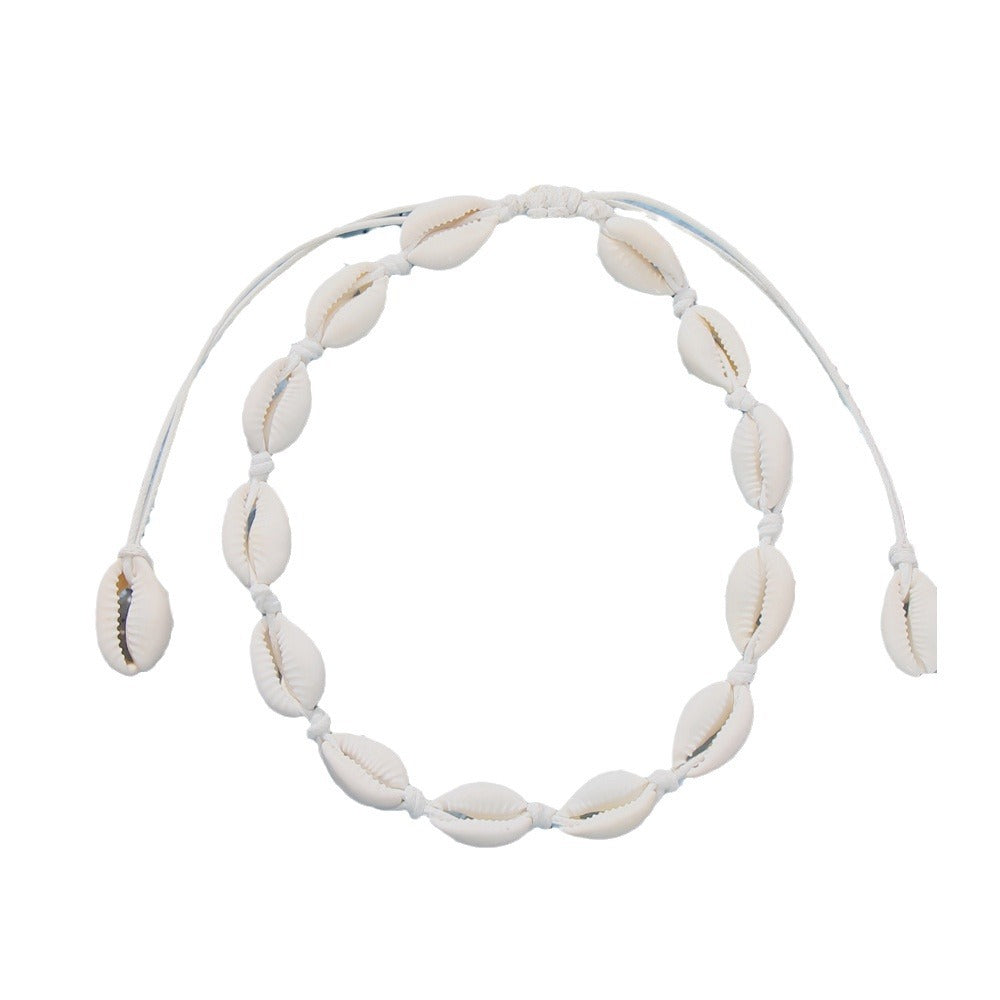 Wholesale Bohemian Seaside Holiday Style Beach Shell Pendant Beaded Necklace