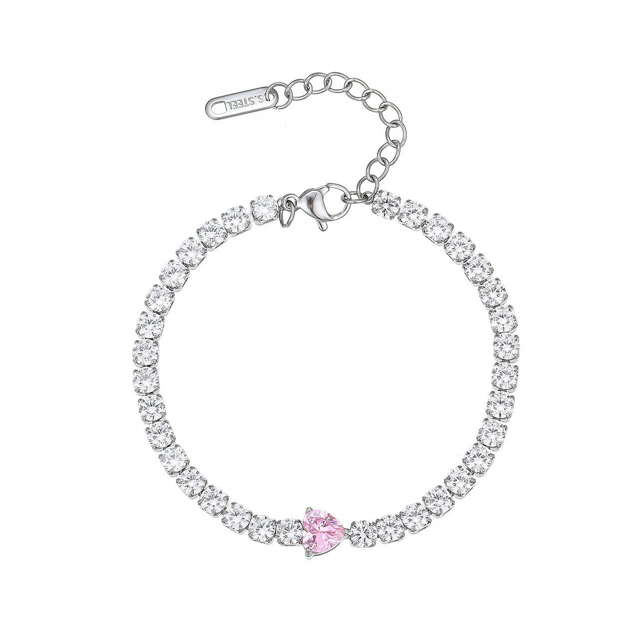 Wholesale Diamond-encrusted Geometric Titanium Steel Bracelet