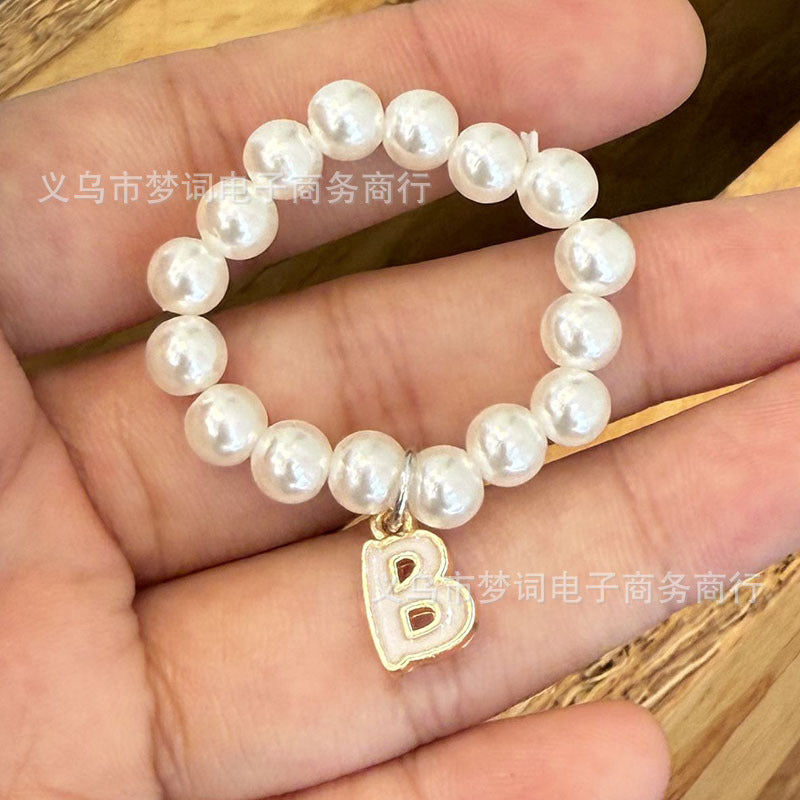 Wholesale 26 letter pearl necklace Doll Accessories
