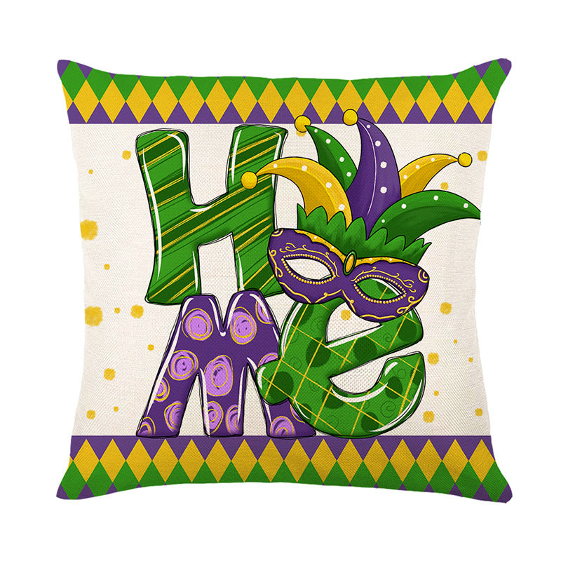 Wholesale Carnival Mask Party Polyester Pillow Cover