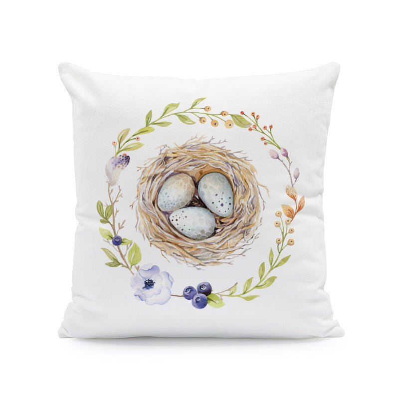 Wholesale Easter Rabbit Egg Flannel Printed Pillow Covers