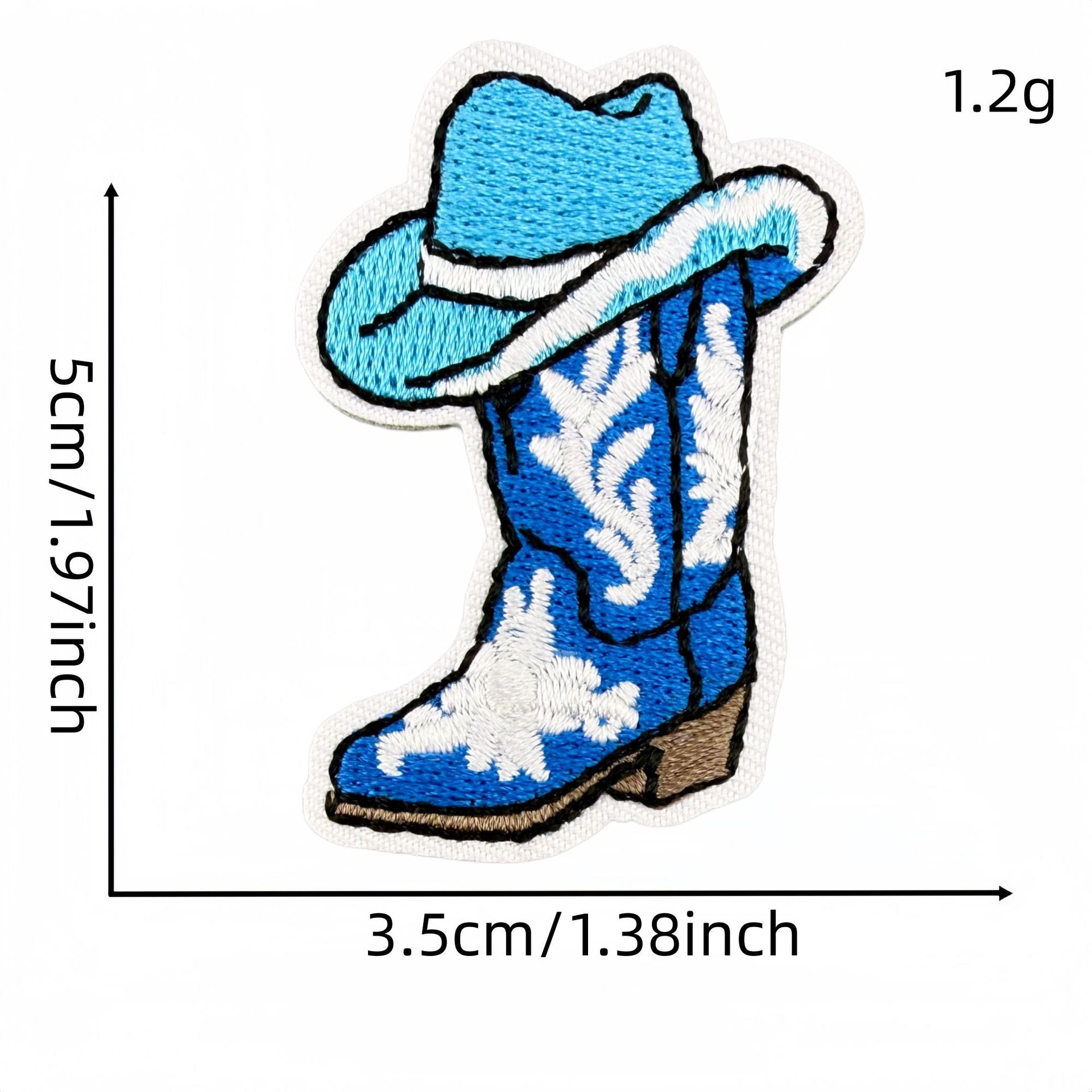 Wholesale Western Cowgirl Embroidered Patches 24 Piece Set Pink Blue Guitar Cow Skull Design DIY Craft Supply For Home Decor And Resale