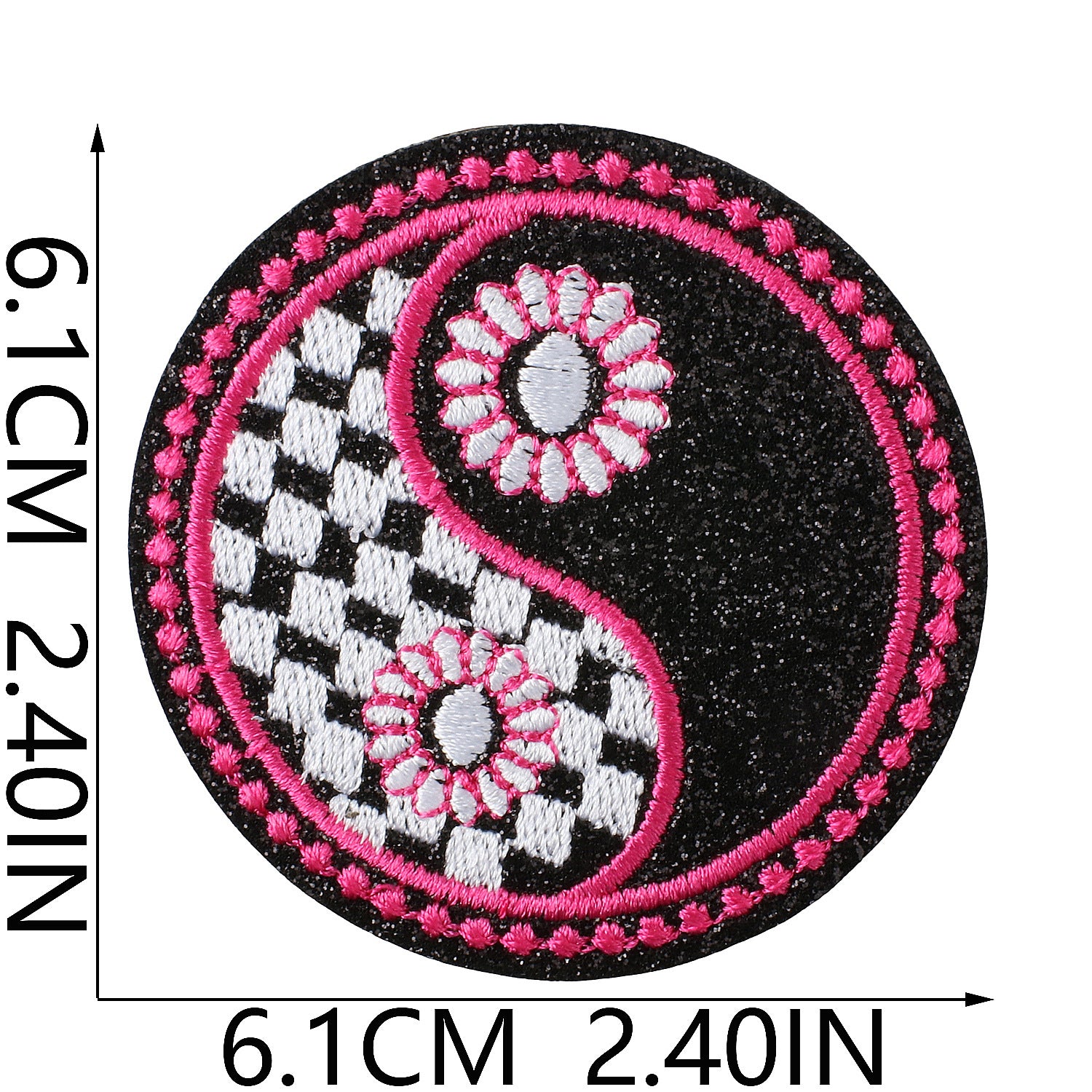 Wholesale Glitter Embroidered Fabric Patch Vintage American Retro Billiards Poker Cowboy Bow Flower Design For Clothing DIY Gift