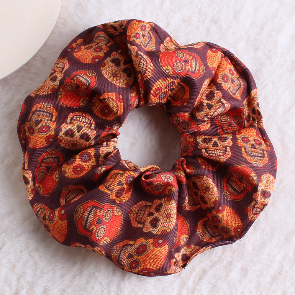Wholesale Valentine' s Day  Floral Large Intestine Fabric Hair Scrunchies