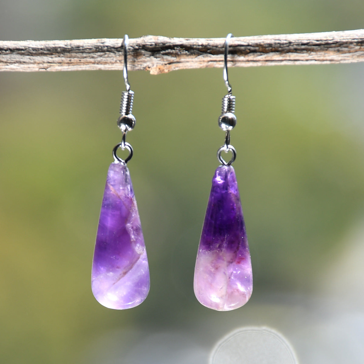 Wholesale  Water Drops Natural Stone Pendant Earrings