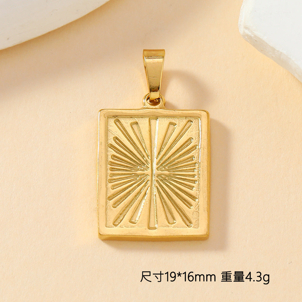 Wholesale Single Pendant Stainless Steel Love Cross Element Pendant DIY Bracelet Necklace Accessories