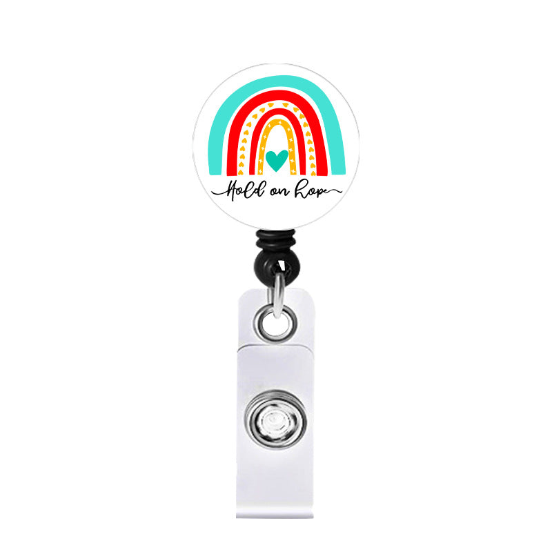 Wholesale ABS Rainbow Telescopic Keychain