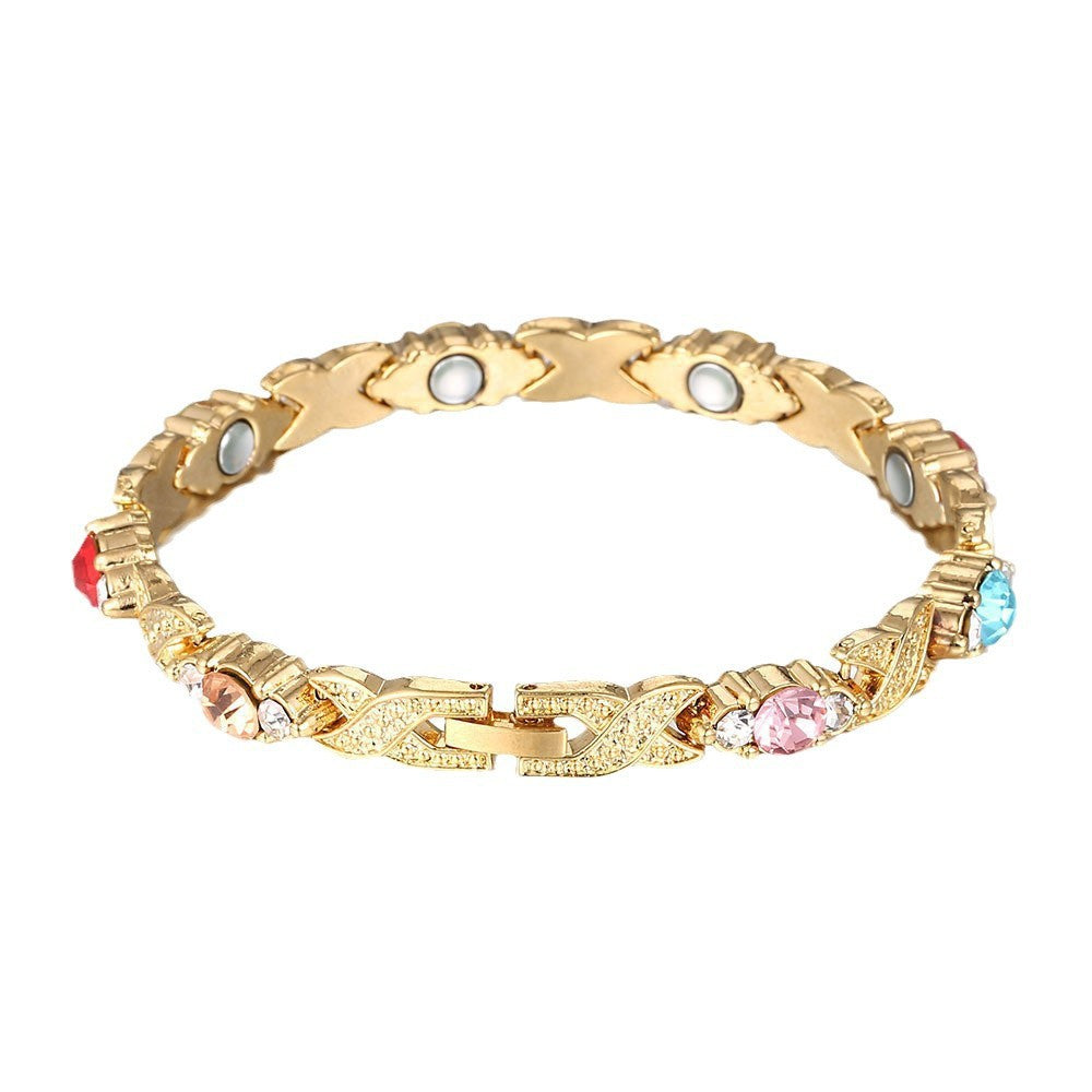 Wholesale Magnet Bracelet Color Diamond Bracelet Trendy Cool All-match Bracelet
