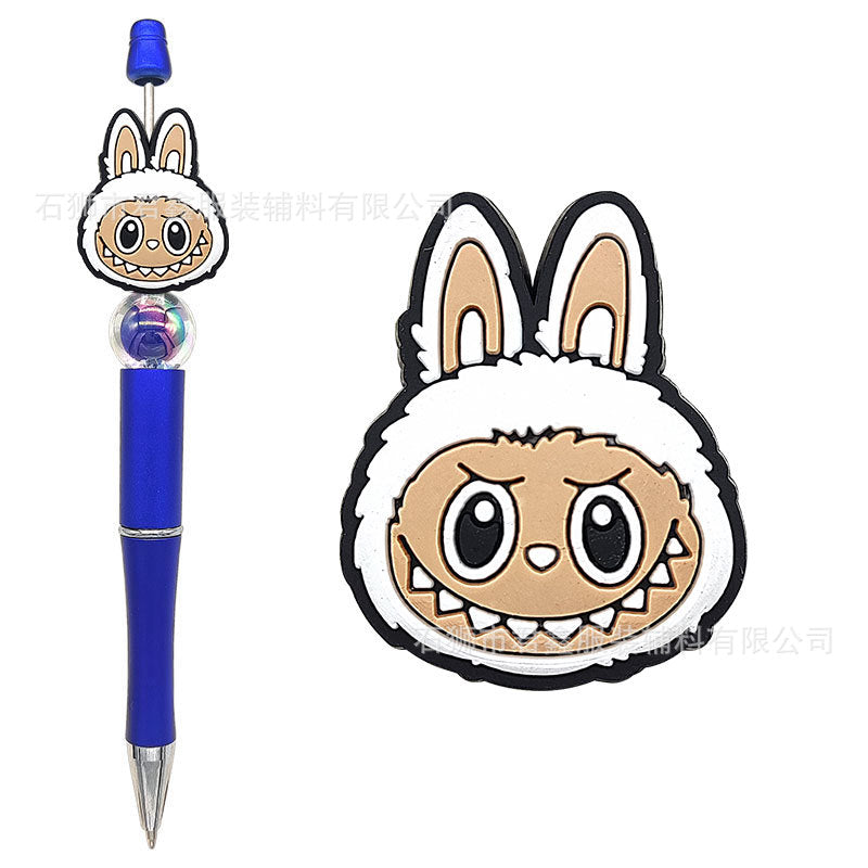 Wholesale 100pcs/pack Cartoon Monster Image Glue Pen Beads  Pen Beads Focus Beads