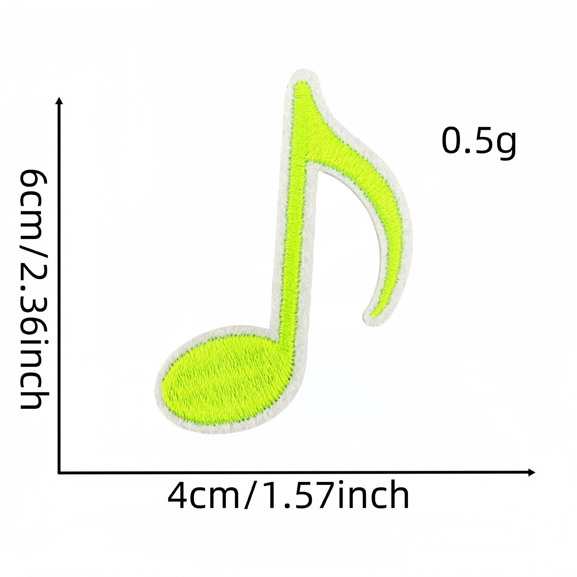 Wholesale Fashion Musical Note Iron On Cloth Patches For DIY Clothing Decoration Boutique Accessory