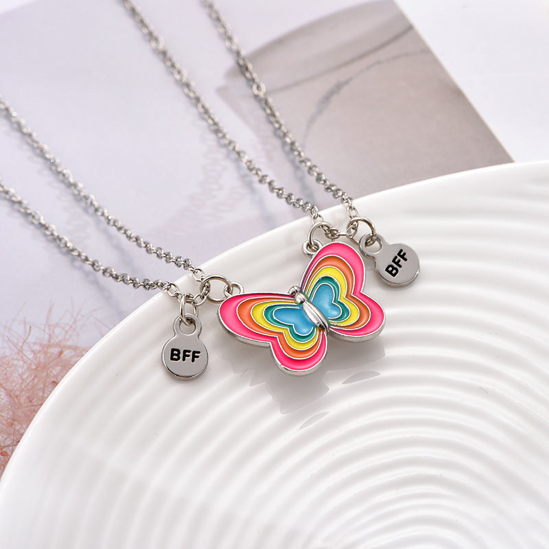 Wholesale Butterfly magnet splicing good friend pendant