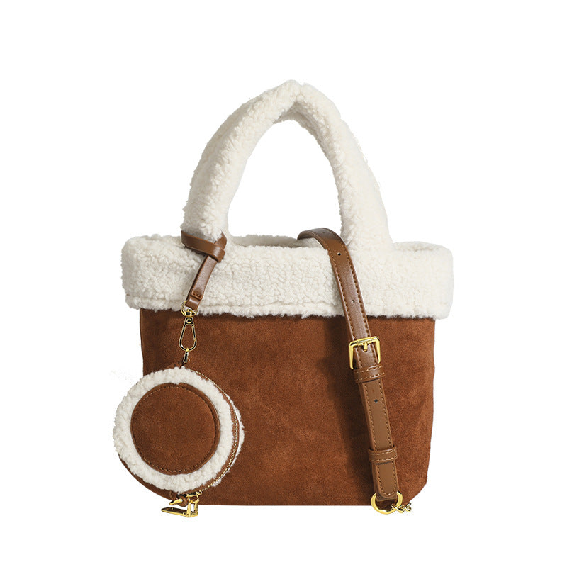 Wholesale 2023 Winter Lamb Plush Tote Bag Handbag