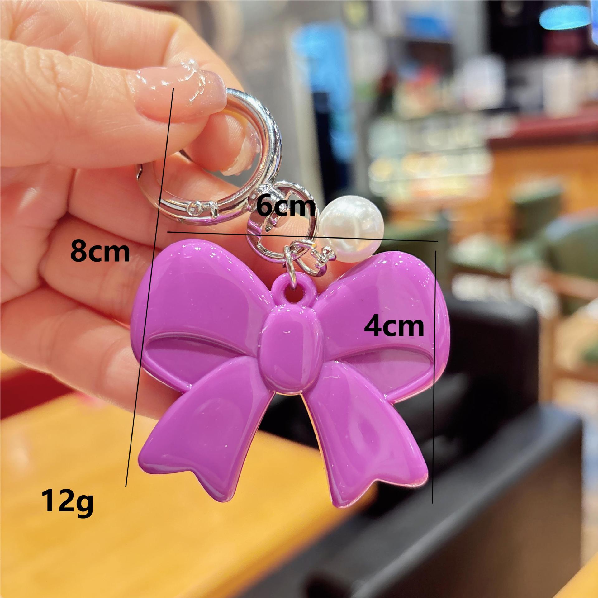 Wholesale Sweet Pink Butterfly Bow Acrylic Keychain Phone Charm Fashion Accessory Boutique Resale Gift