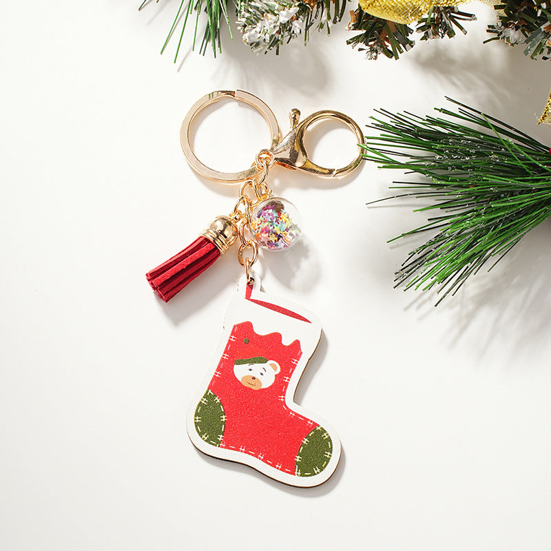 Wholesale Christmas Wooden Keychain