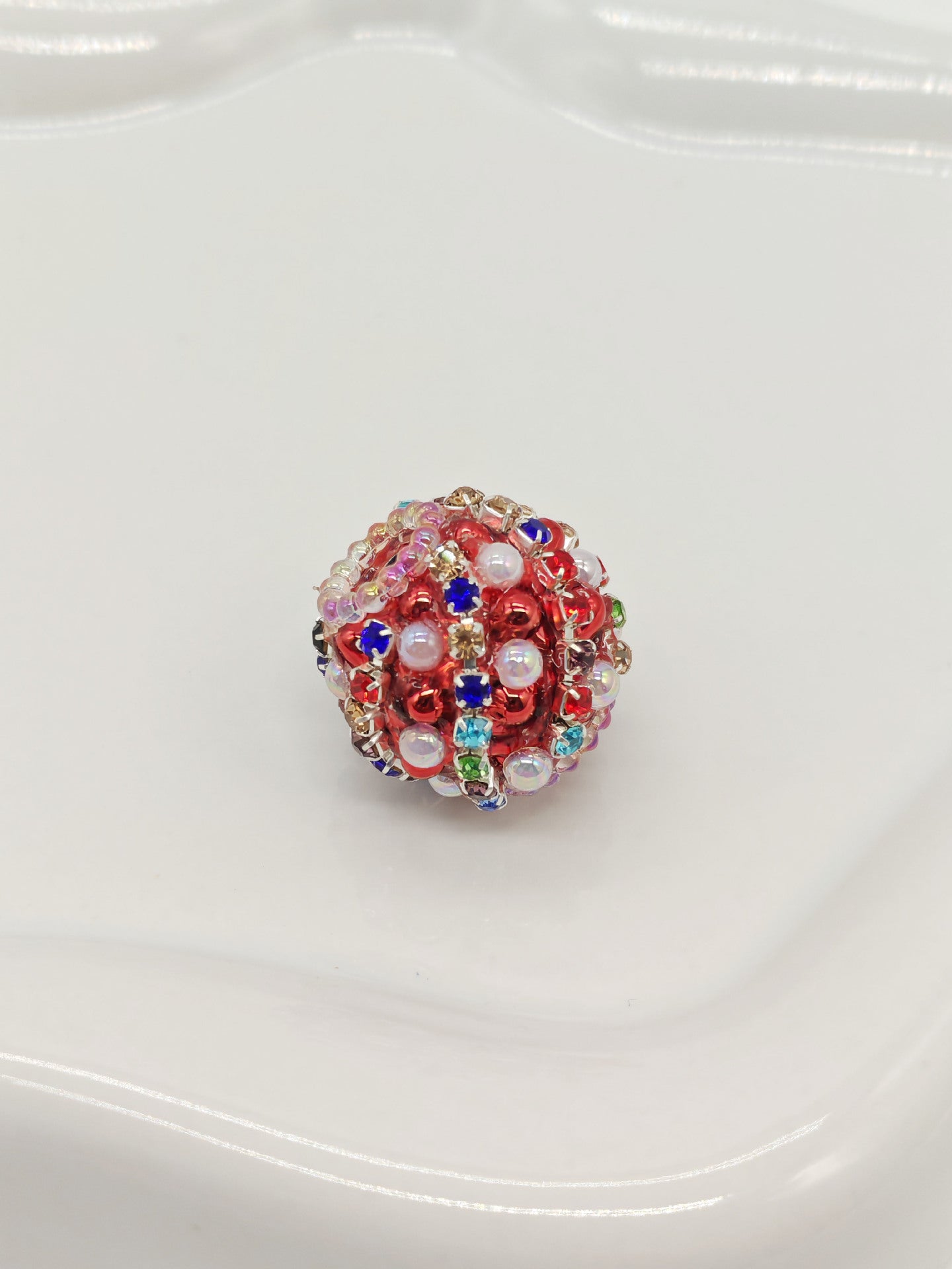 Wholesale 10pcs drill ball colored straight hole Acrylic Beads