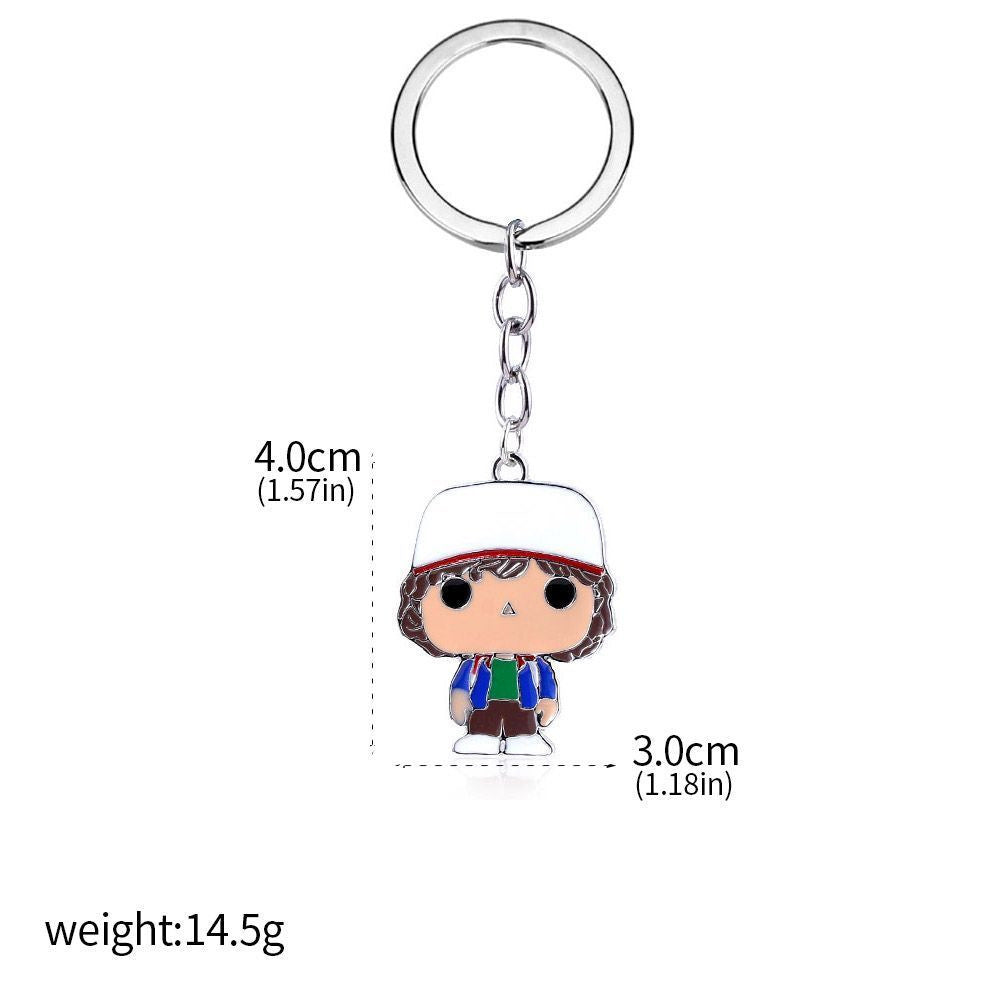 Wholesale Cartoon 26 letter waffle metal keychain OLY Exclusive