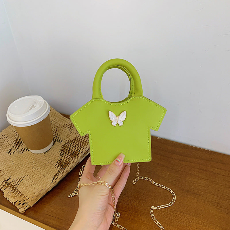 Wholesale PU Clothing Bags, Mini Children's Handbags, Candy Colored Single Shoulder Diagonal Cross Bags