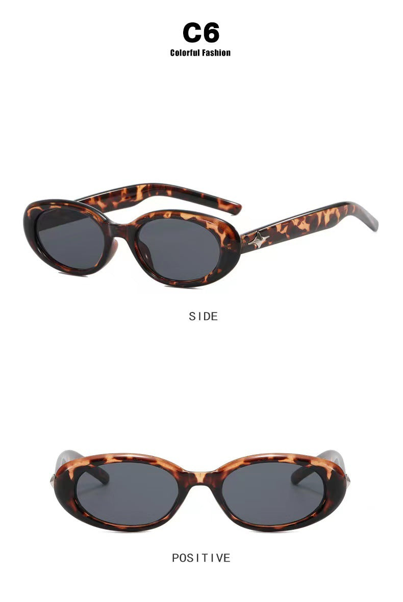 Wholesale Star Oval Anti-UV Fashion Trendy Sunglasses