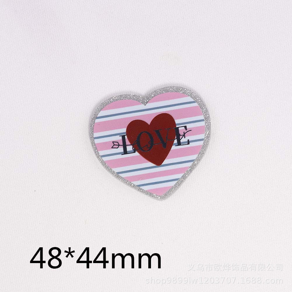 Wholesale 10PCS Valentine's Day Series Peach Heart Bag Pin DIY Patch Jewelry Acrylic
