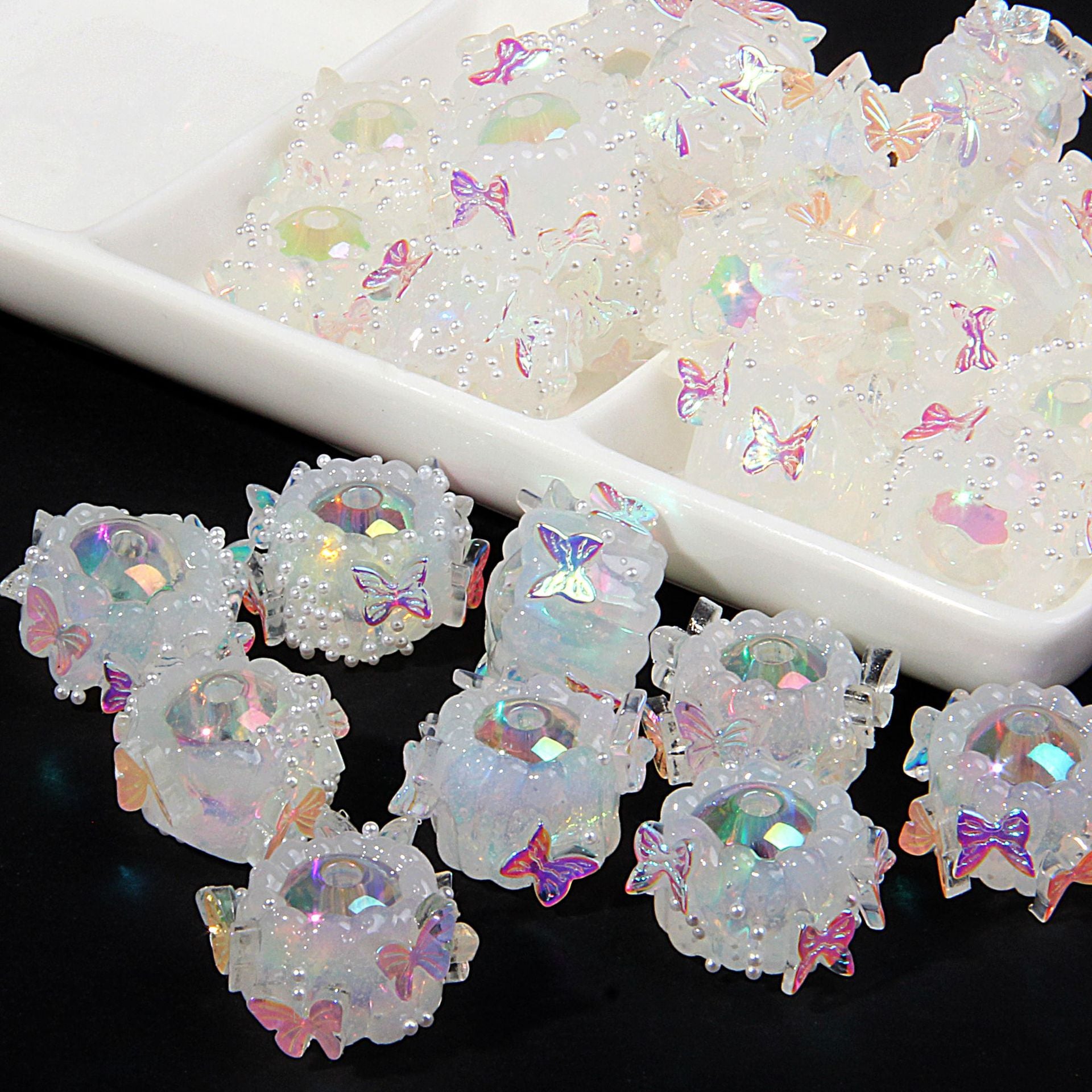 Wholesale 5pcs/pack heavy oil hand-painted beads DIY Fancy Beads