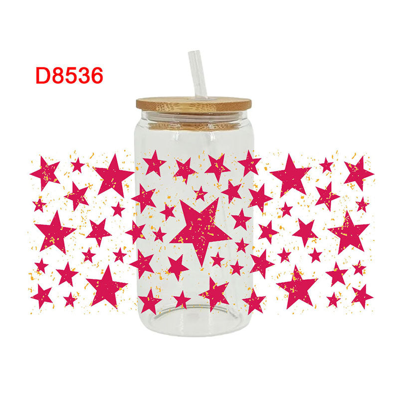 Wholesale Sun Moon Star Cluster Case 16oz Cup UV DTF Wraps