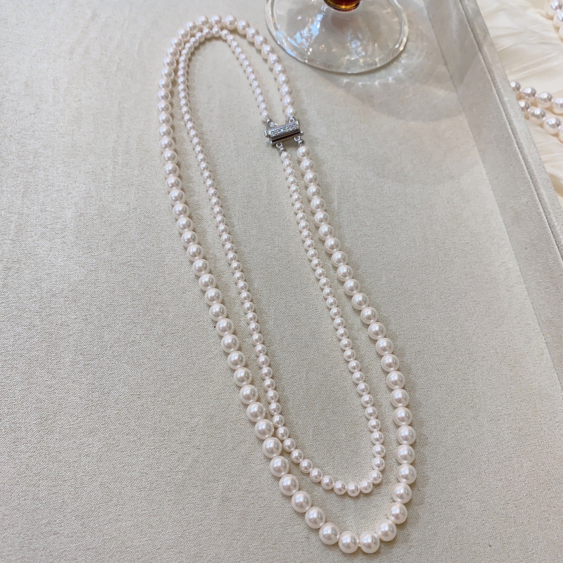 Wholesale A Multi-wear Sweater Pearl Necklace