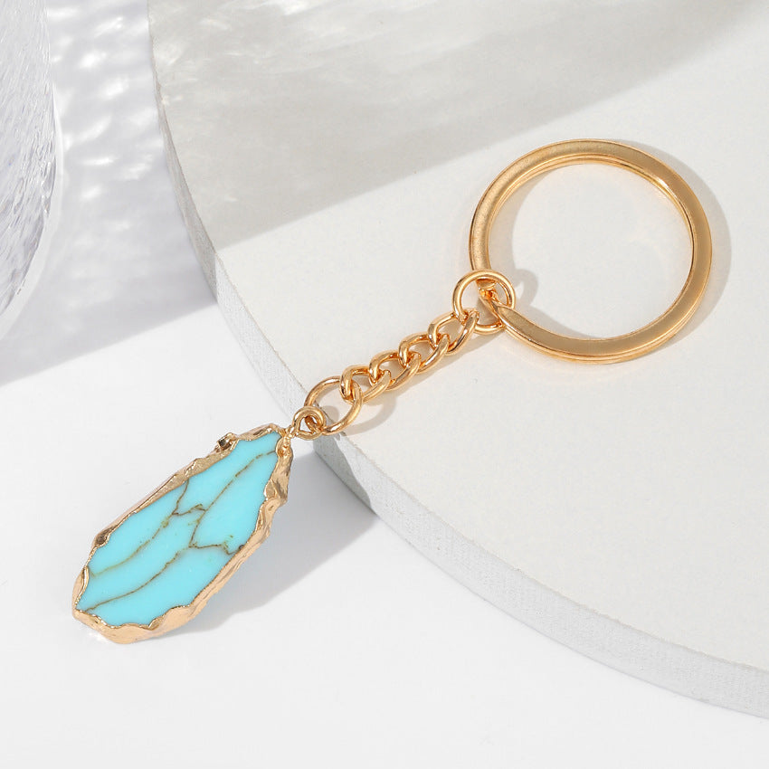 Wholesale Turquoise Water Drop Key Chain