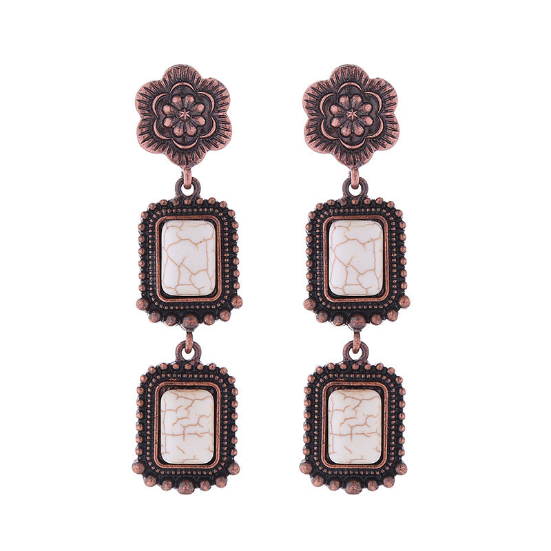 Wholesale Retro multi-layer exaggerated bohemian earrings