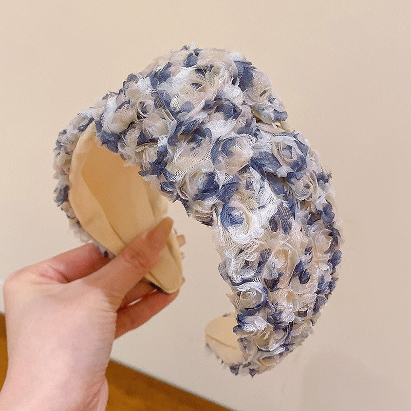 Wholesale Tie Dye Wide Edge Pressed Polyester Headband