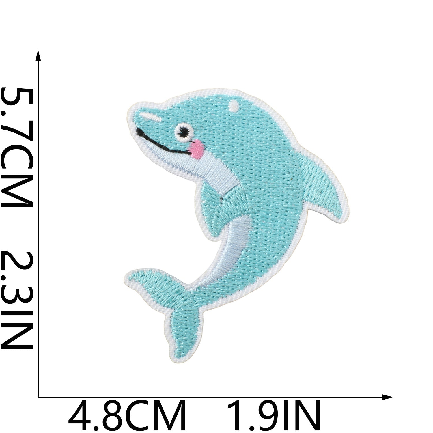Wholesale Trendy Ocean Party Embroidered Patches For Kids Clothing Cartoon Shark Dolphin Fashion Accessory