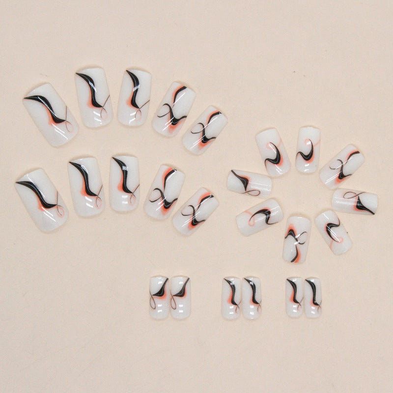 Pegatinas de uñas corrugadas con rayos irregulares de la mitad de largo