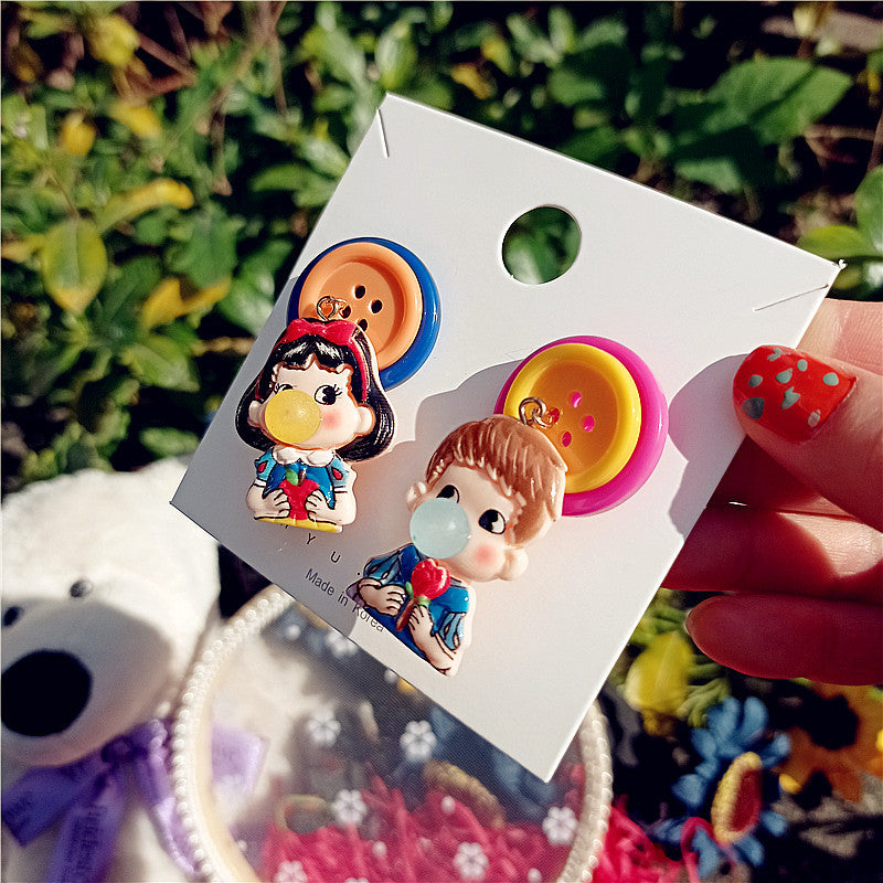 Wholesale New Indian Doll Ethnic Style Funny Earrings Girl