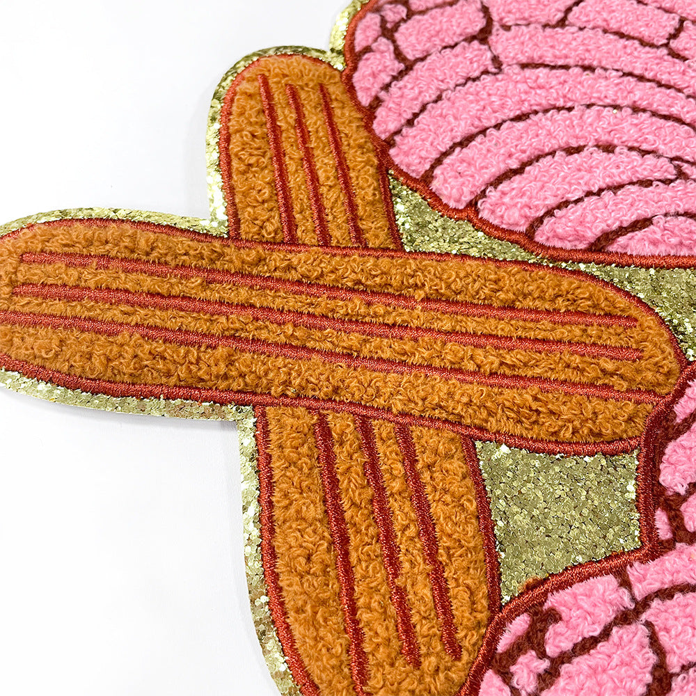 Wholesale 28Cm Towel Embroidery Patch Be Mine Red Stylish Coat Embellishment Everyday Fashion Accessory