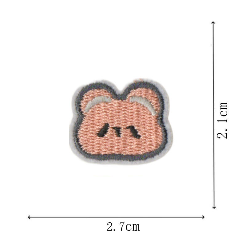 Wholesale Polyester Cotton Animal Embroidery Patches Cute Panda Dog Rabbit Designs For Kids Clothing DIY Craft Supply