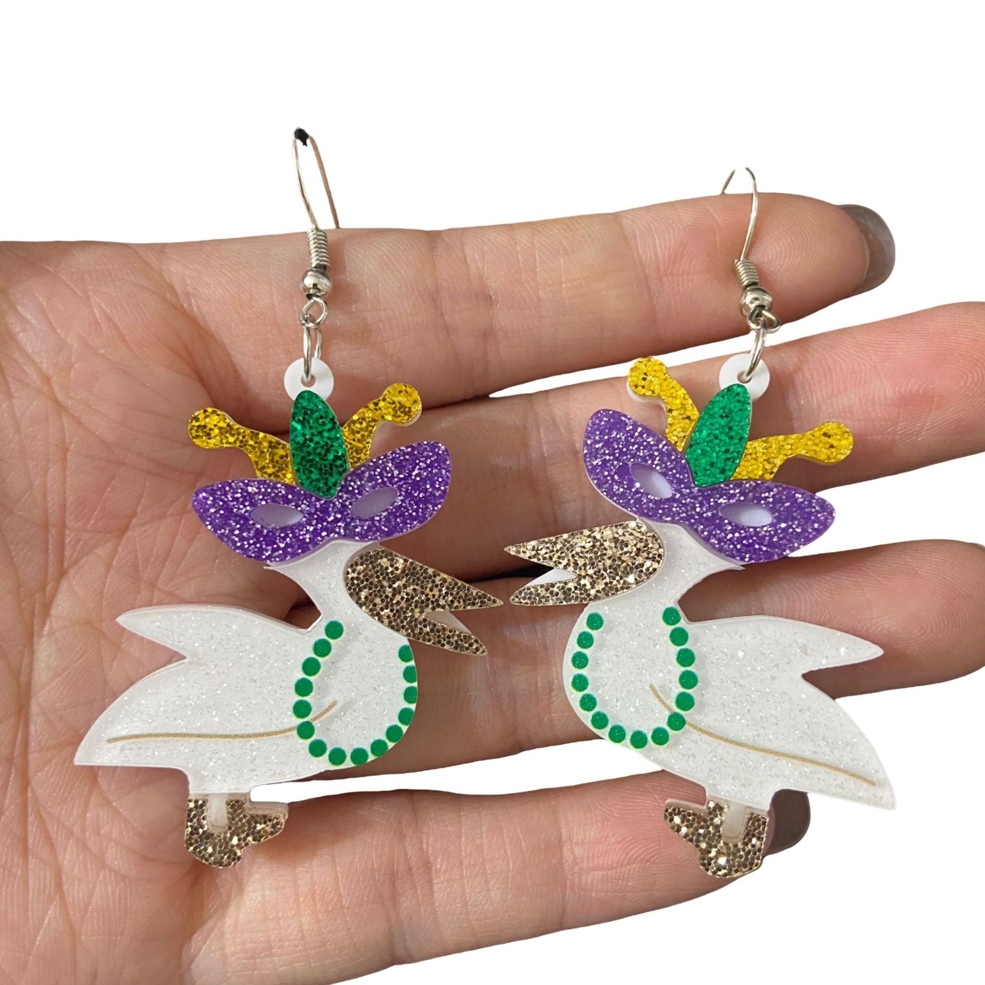 Wholesale Carnival Crown Clown Hat Sequin Earrings