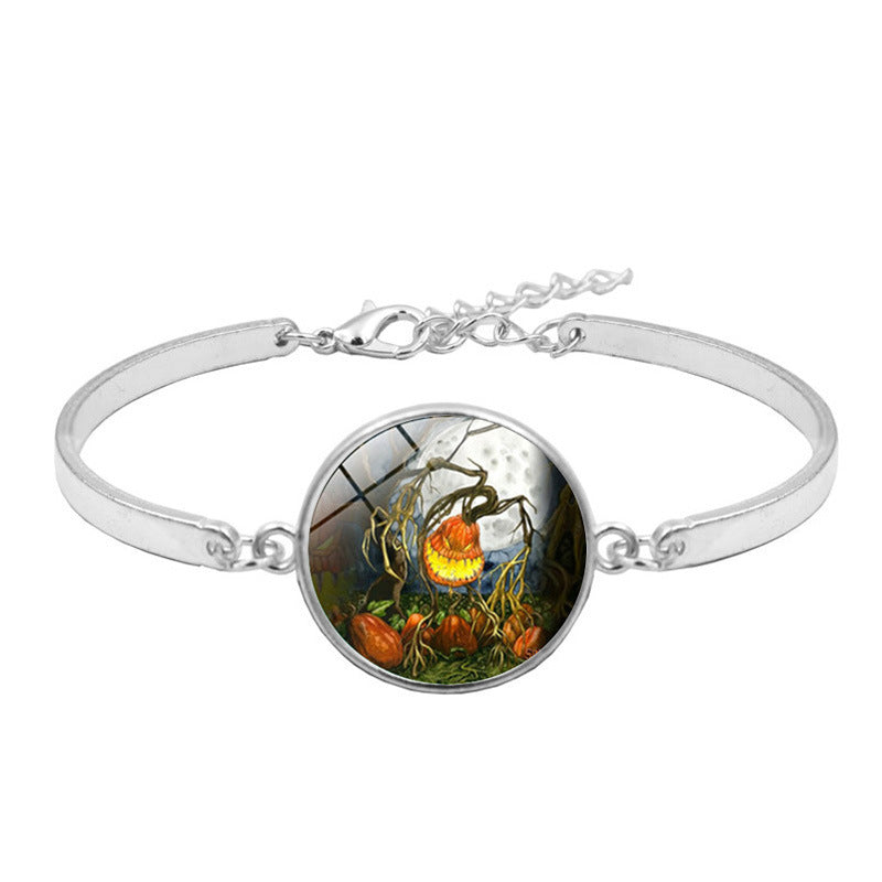 Wholesale Halloween Witch Time Stone Alloy Bracelet