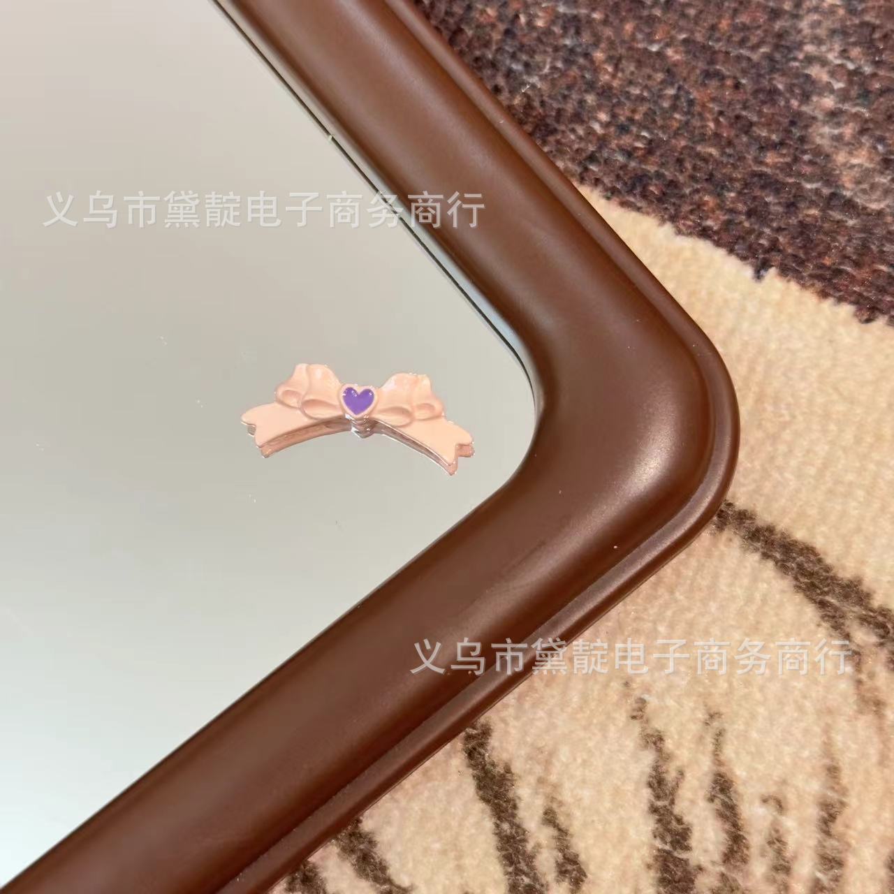 Wholesale 10pcs DIY Paint Alloy Bead Accessories Love Streamer Bow Beaded Mobile Phone Chain Keychain Bracelet Necklace Bead Spacer