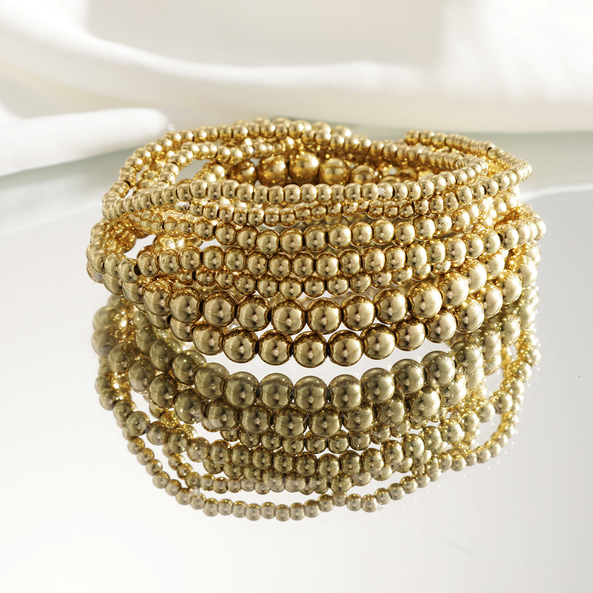 Wholesale Niche creative design temperament beaded bracelet set sweet and cool stacking jewelry