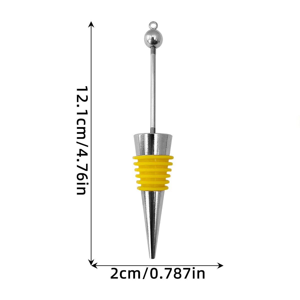 Wholesale DIY long rod cylindrical wine stopper with colored leather ring and colored wine stopper