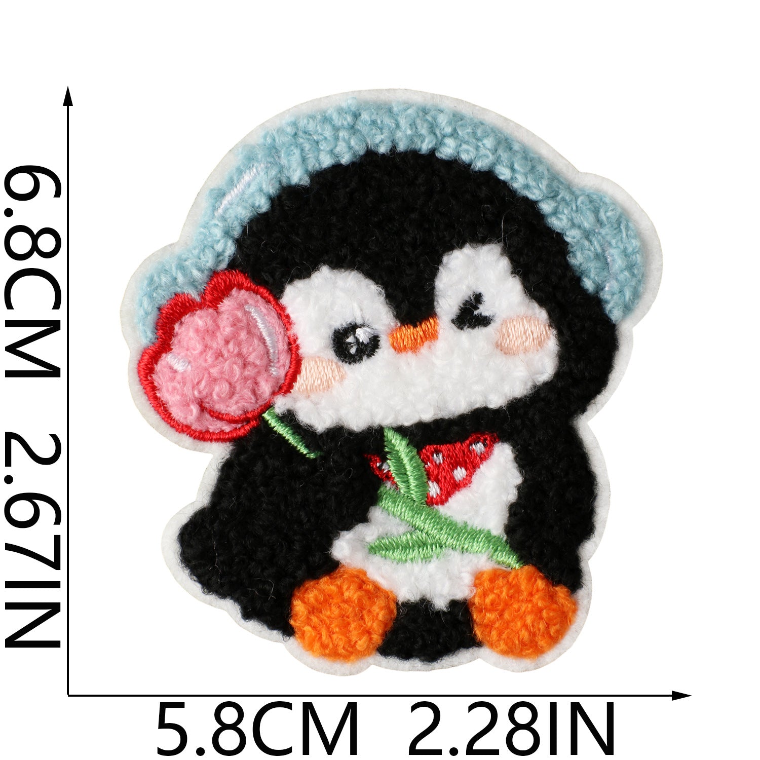 Wholesale Trendy Cute Bathing Penguin Embroidered Patch Iron On No Sew For Clothing Bags DIY Gift