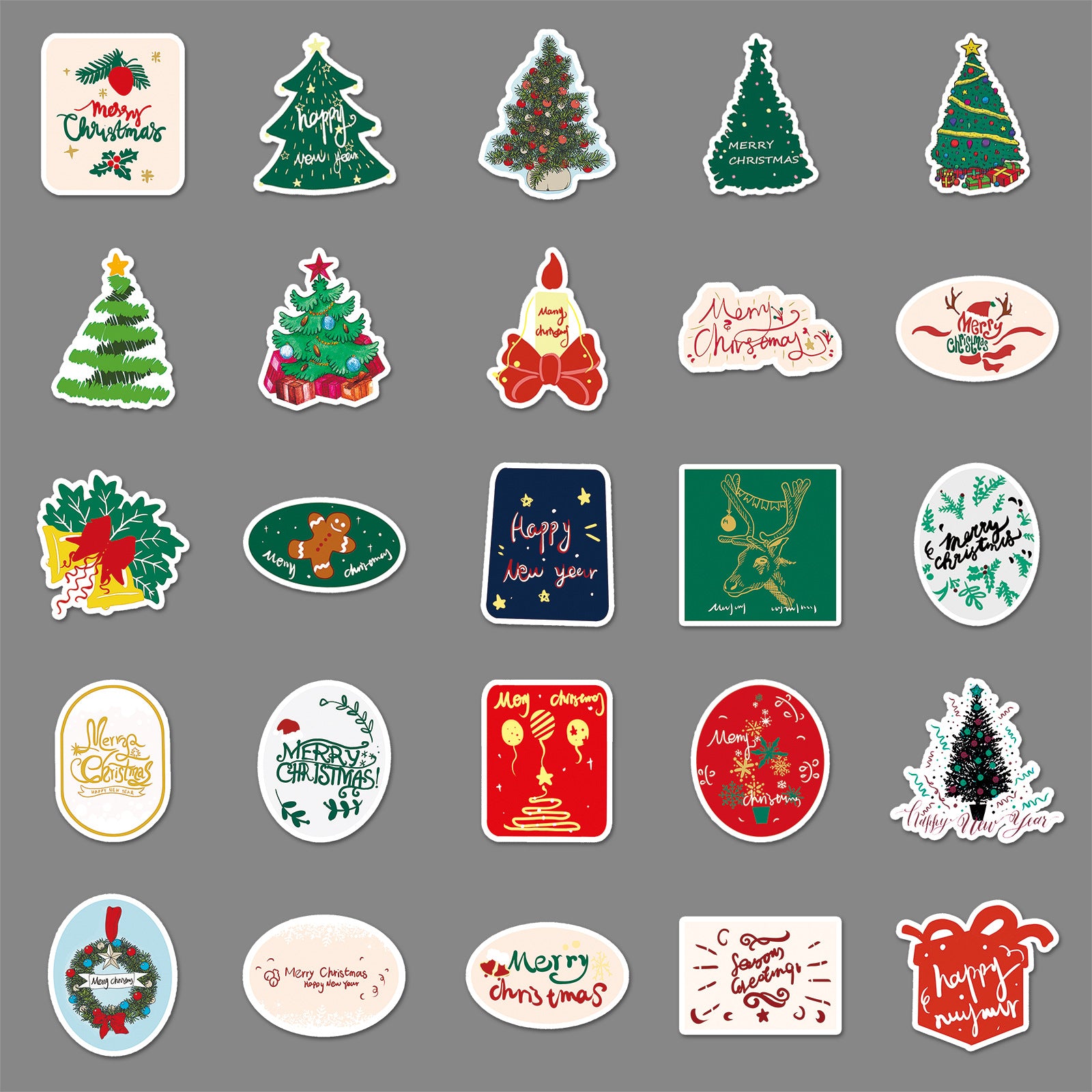 Wholesale 50pcs/ pack Christmas Graffiti Personality Cartoon Holiday Sticker